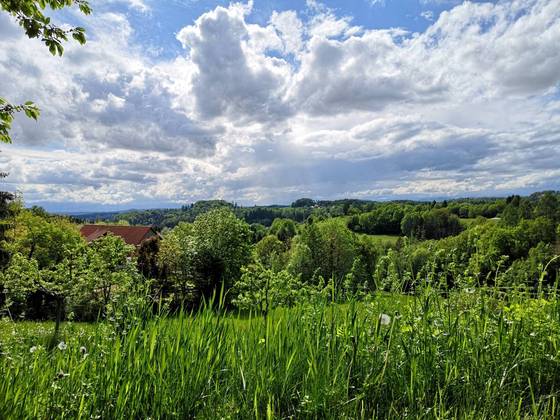 View from the hotel Liebmann in the direction of Graz