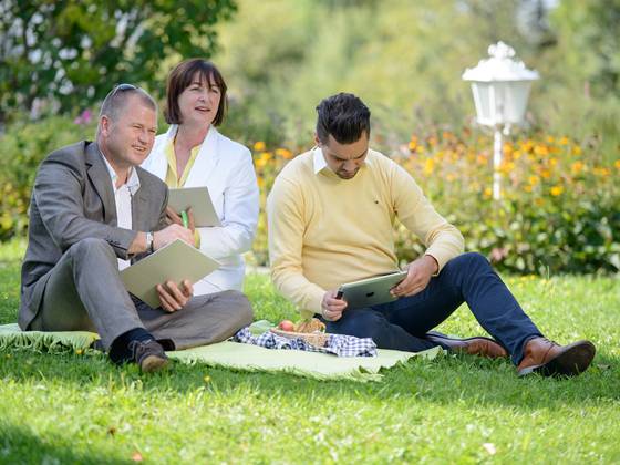 Outdoor seminar at 4 star seminar hotel Liebmann
