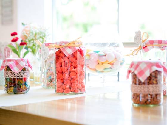 Sweets for the wedding guests in the hotel Liebmann