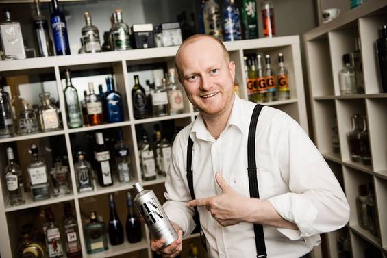 Stefan Liebmann with his gin variety