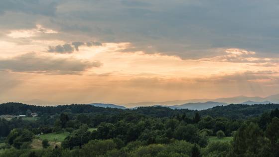 View of the region of Laßnitzhöhe in Styria